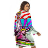 Psychedelic USA Statue of Liberty Independence Day Print Women's Robe-grizzshop