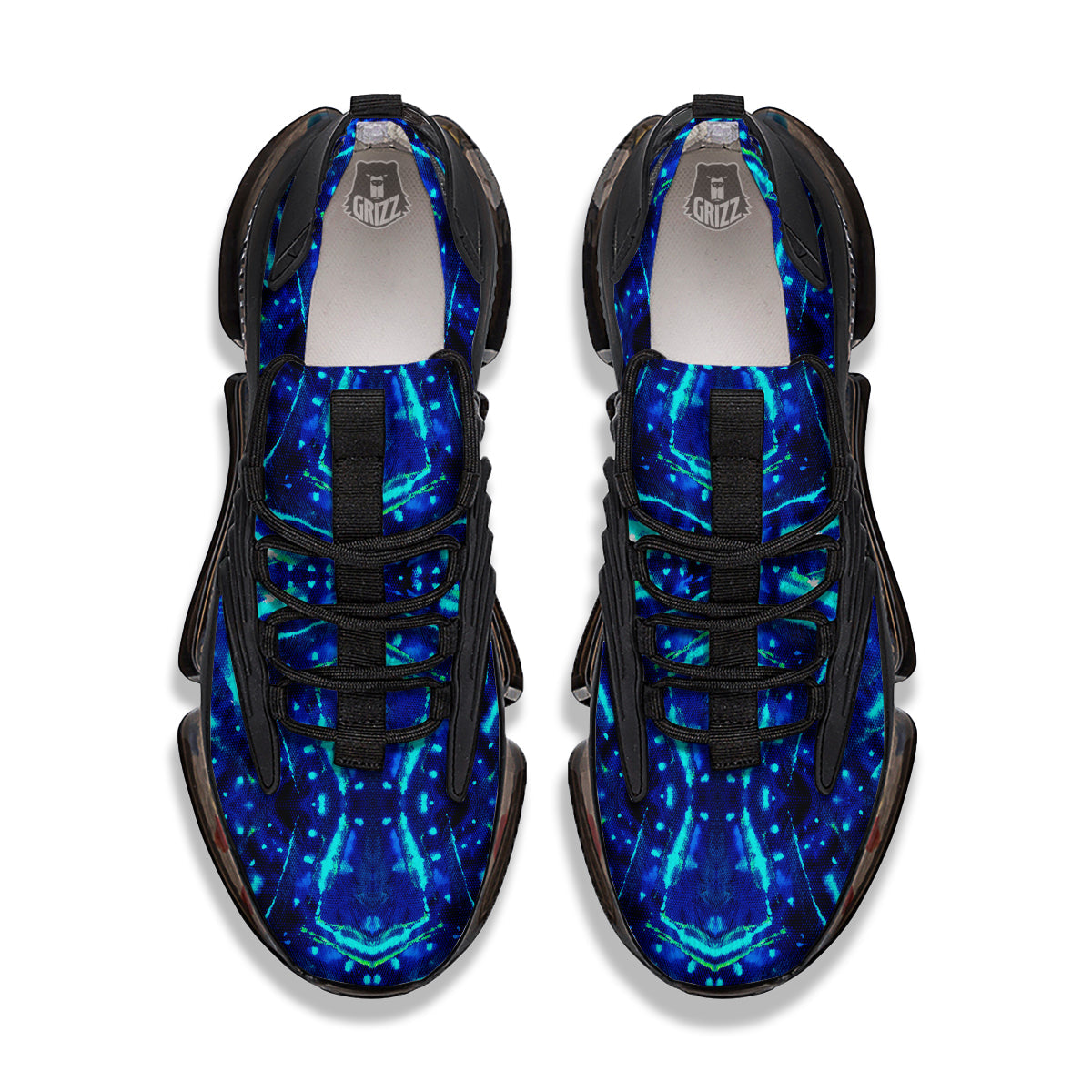 Psychedelic Watercolor Print Pattern Black Gym Shoes-grizzshop