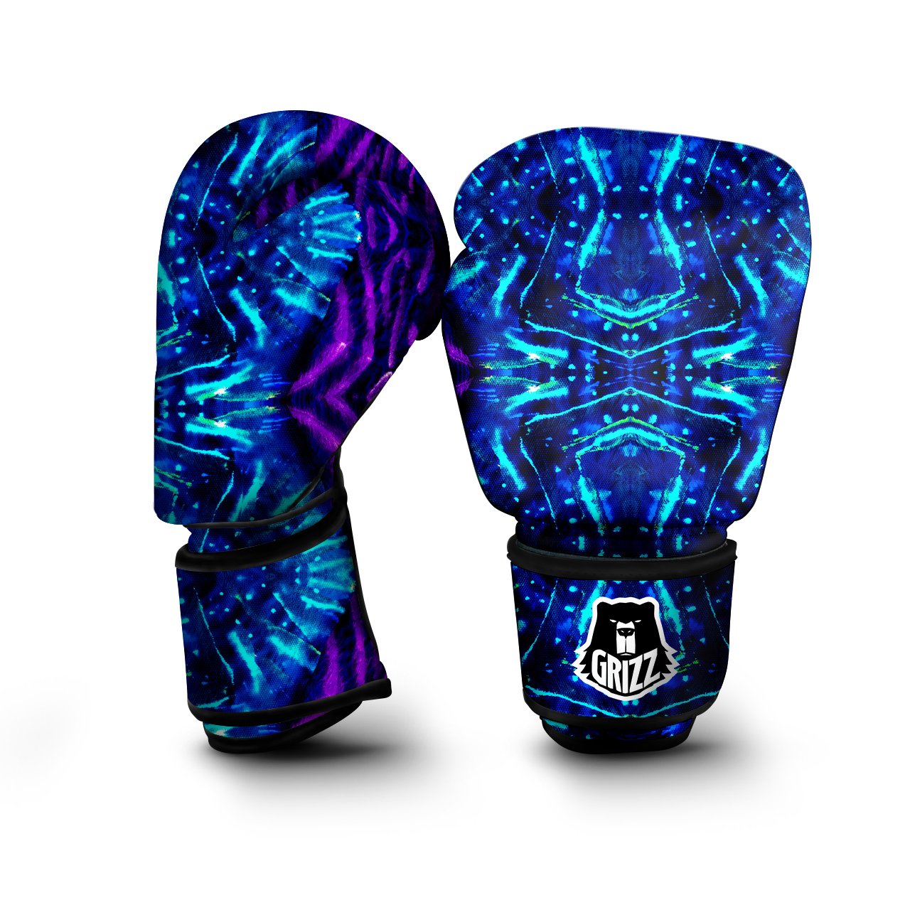 Psychedelic Watercolor Print Pattern Boxing Gloves-grizzshop