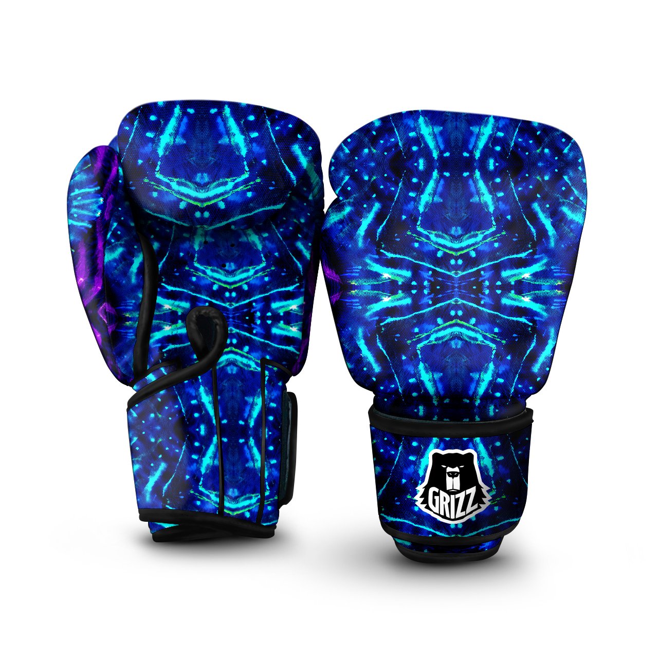 Psychedelic Watercolor Print Pattern Boxing Gloves-grizzshop