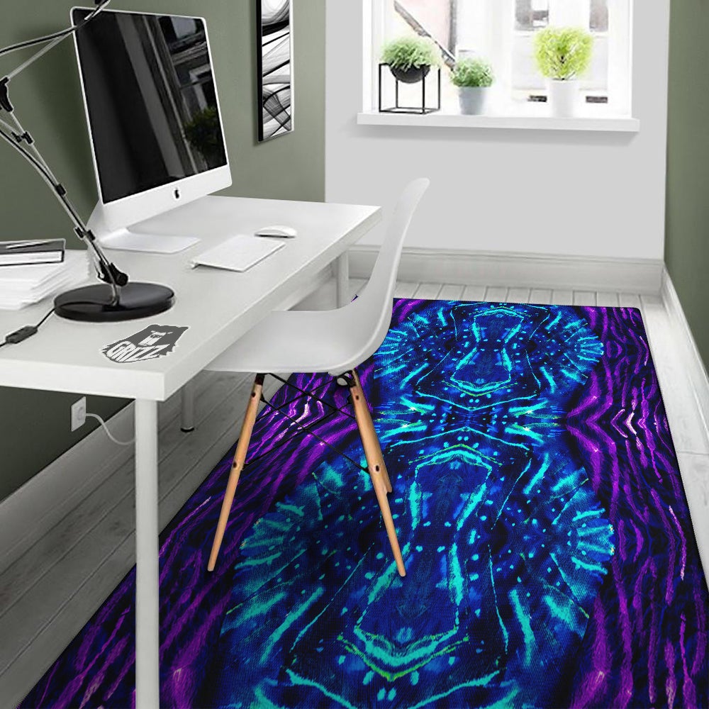 Psychedelic Watercolor Print Pattern Floor Mat-grizzshop