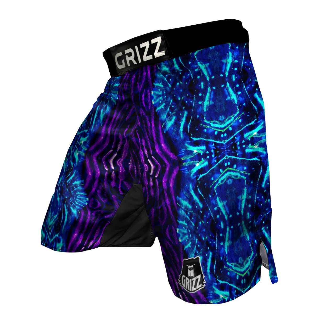 Psychedelic Watercolor Print Pattern MMA Shorts-grizzshop