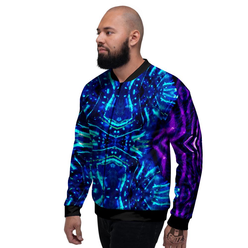 Psychedelic Watercolor Print Pattern Men's Bomber Jacket-grizzshop