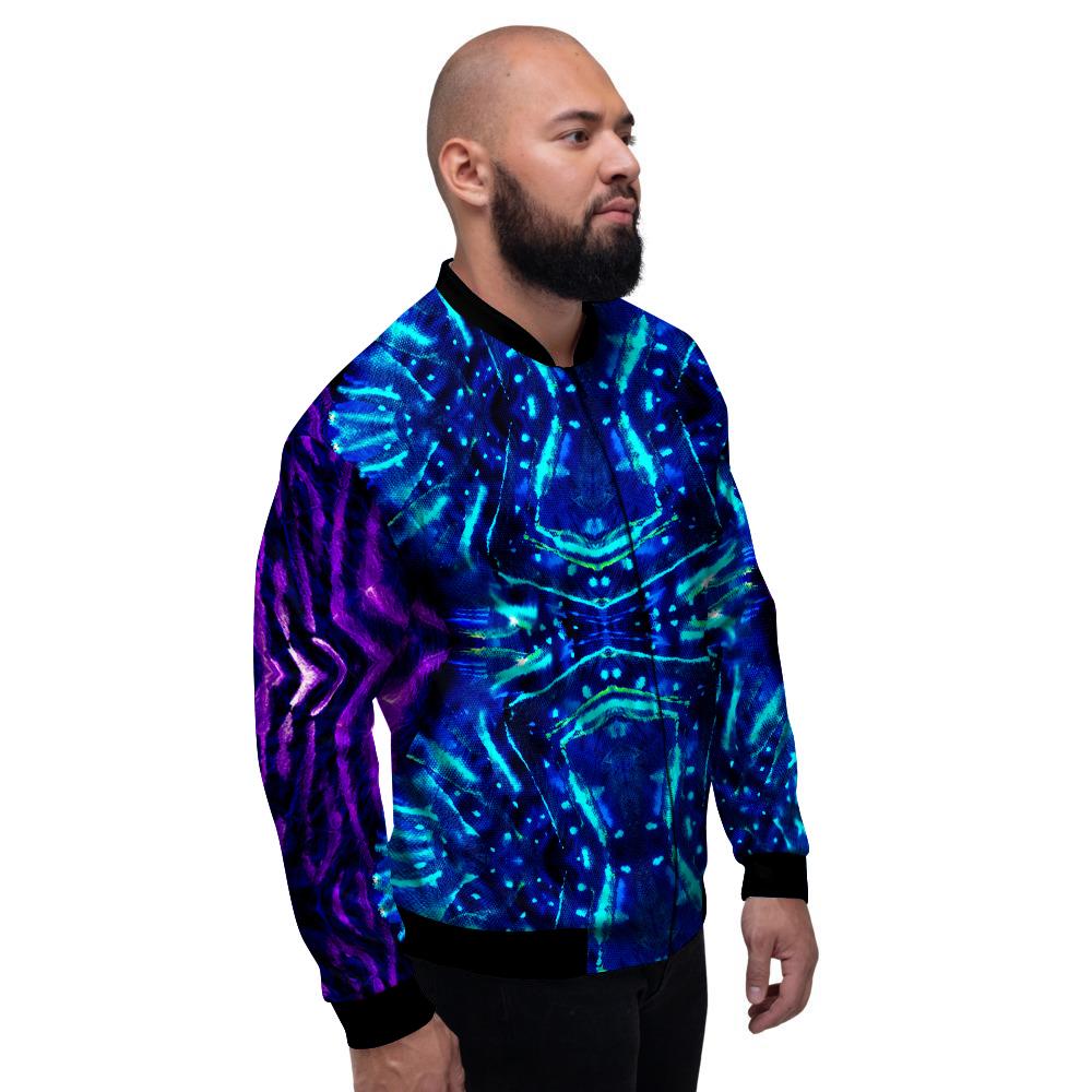 Psychedelic Watercolor Print Pattern Men's Bomber Jacket-grizzshop