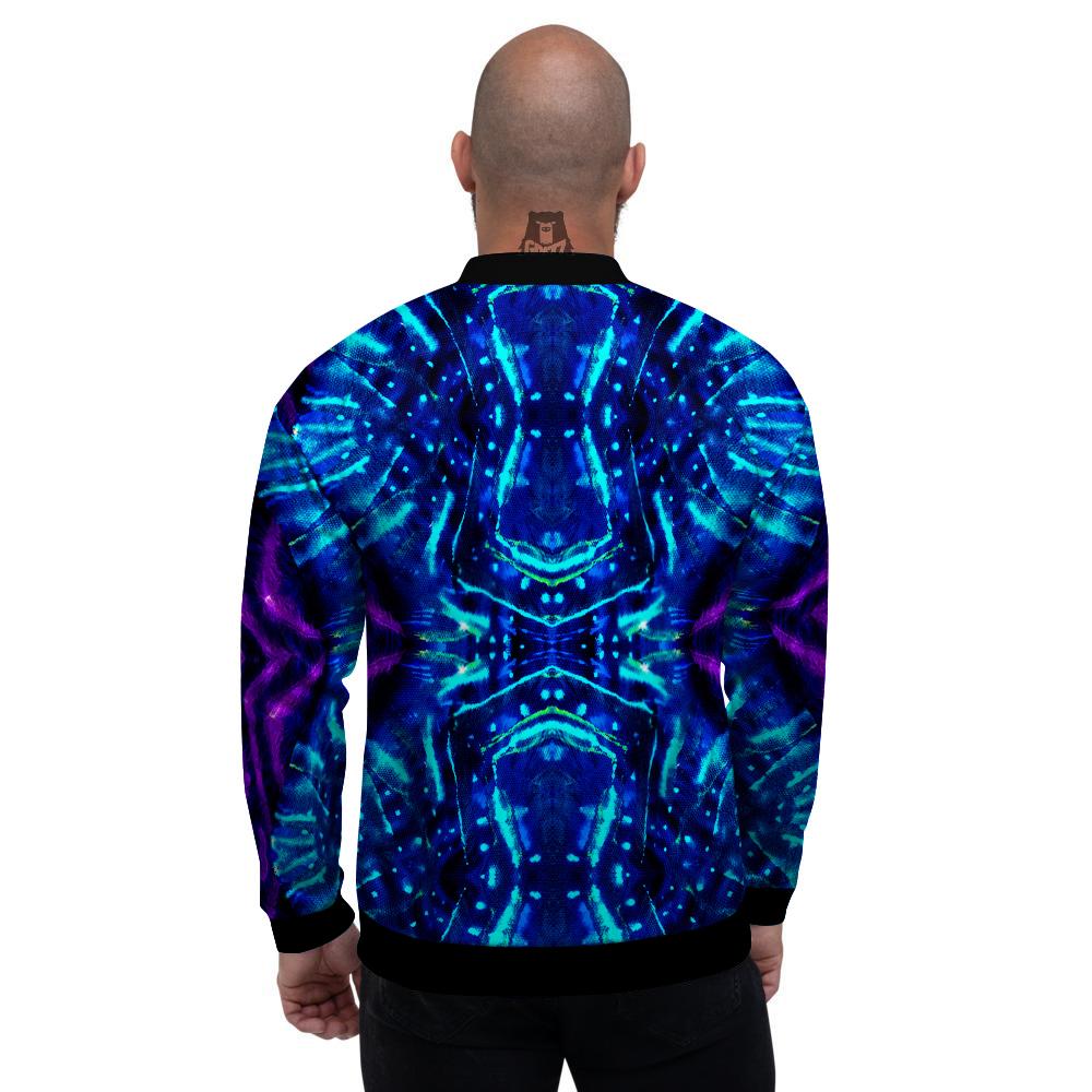 Psychedelic Watercolor Print Pattern Men's Bomber Jacket-grizzshop