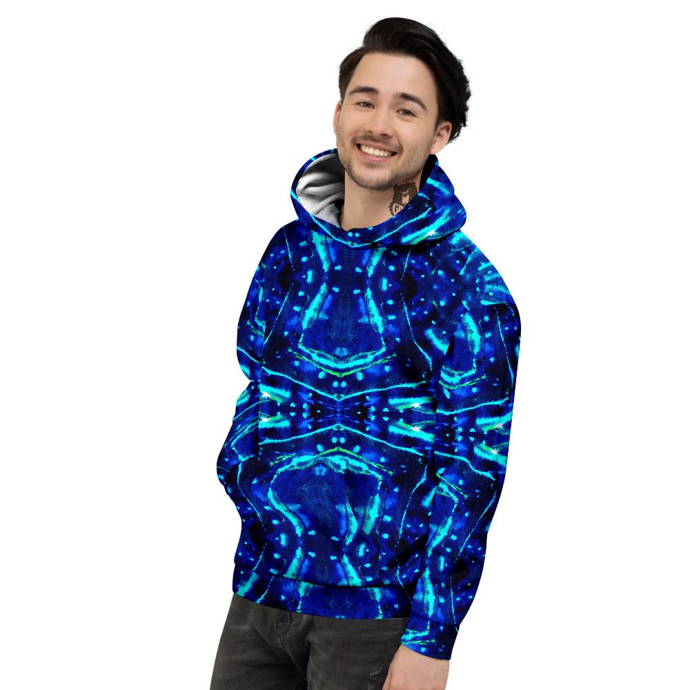 Psychedelic Watercolor Print Pattern Men's Hoodie-grizzshop