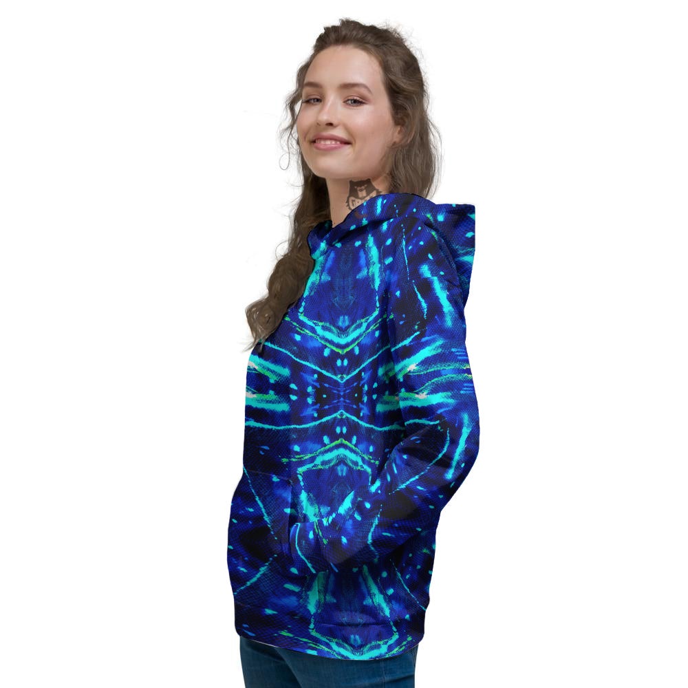 Psychedelic Watercolor Print Pattern Women's Hoodie-grizzshop