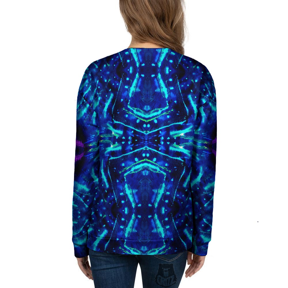 Psychedelic Watercolor Print Pattern Women's Sweatshirt-grizzshop