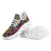 Psychedelic White Running Shoes-grizzshop