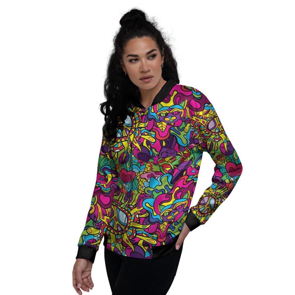 Psychedelic Women's Bomber Jacket-grizzshop
