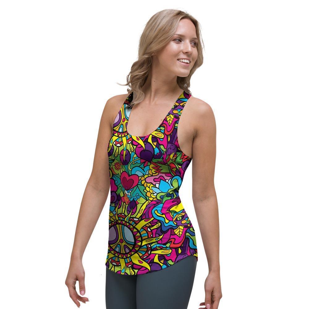 Psychedelic Women's Racerback Tank Top-grizzshop