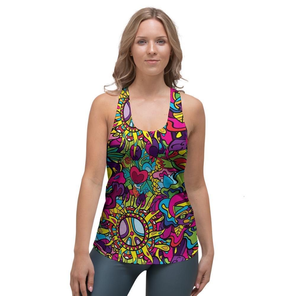 Psychedelic Women's Racerback Tank Top-grizzshop