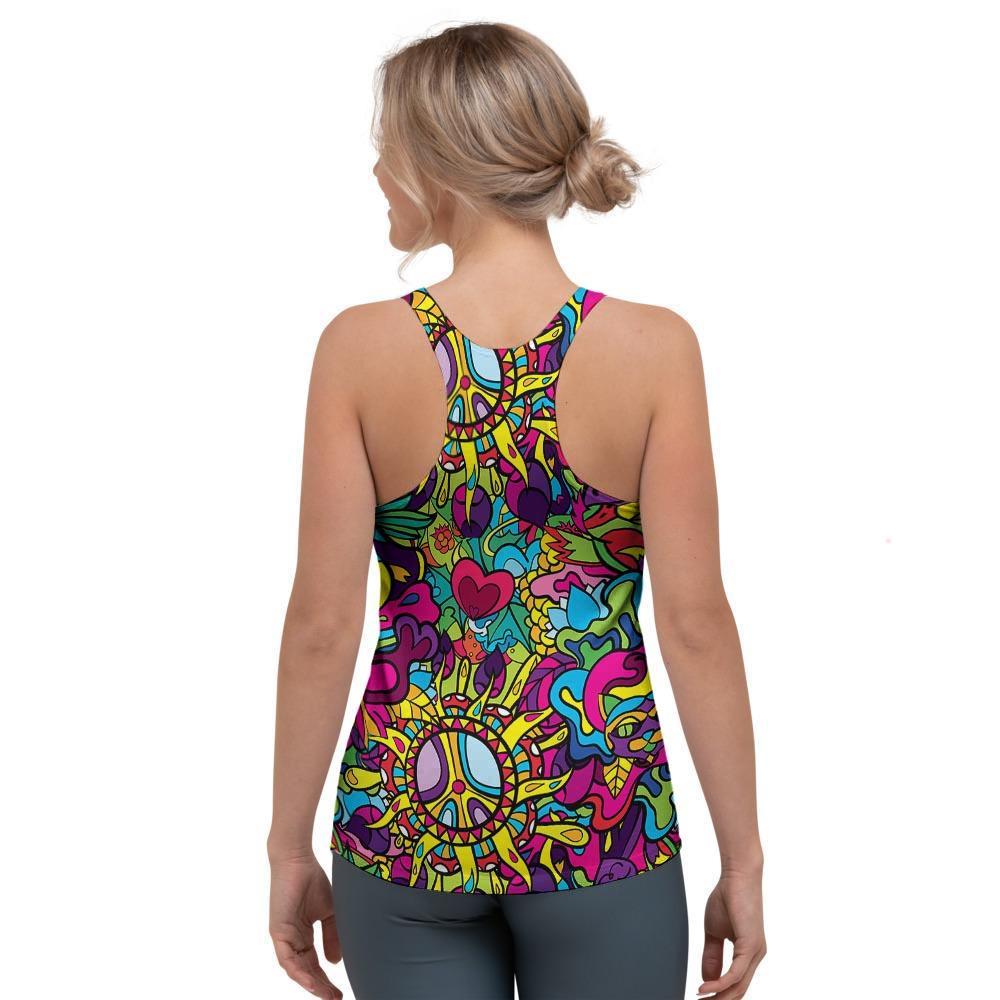 Psychedelic Women's Racerback Tank Top-grizzshop