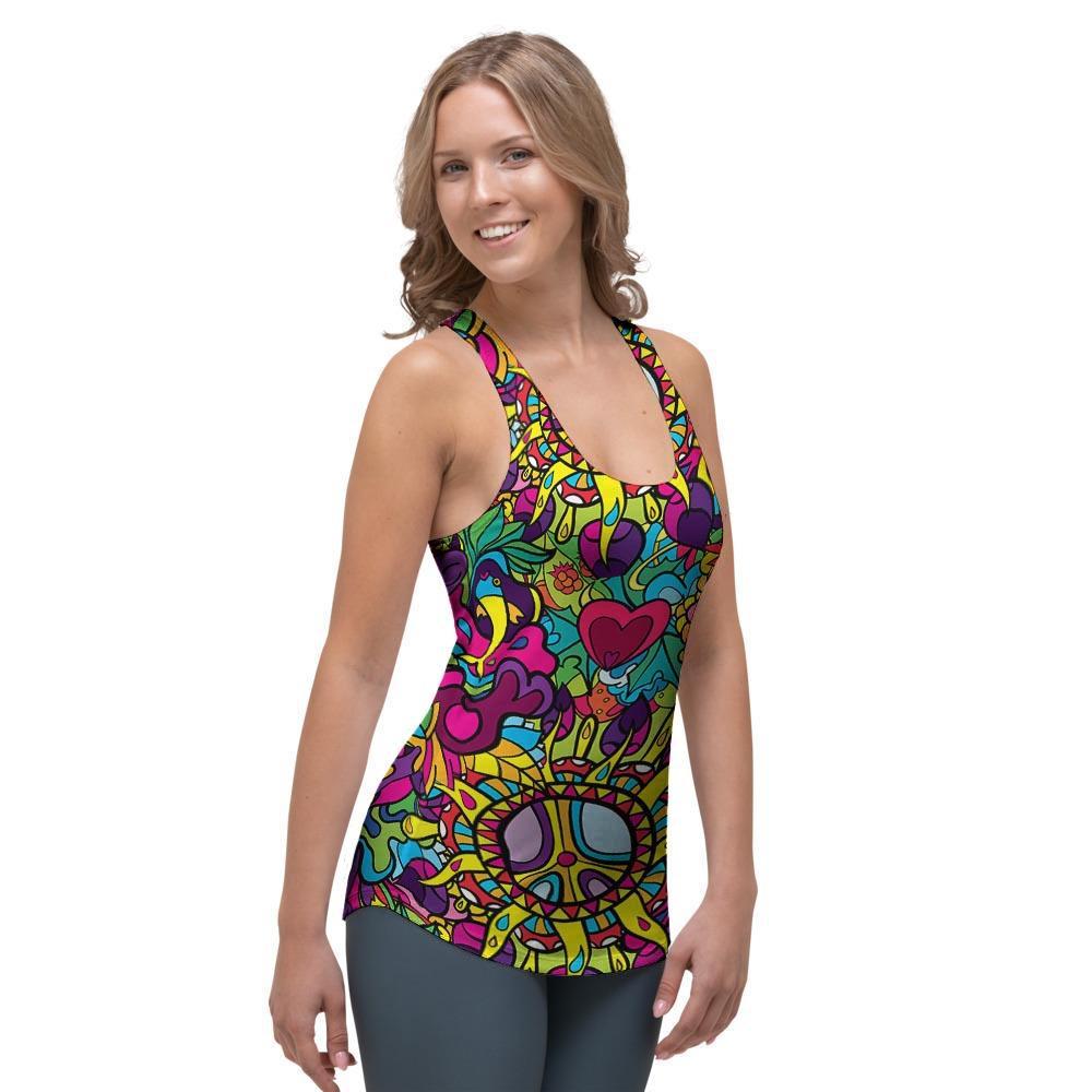 Psychedelic Women's Racerback Tank Top-grizzshop