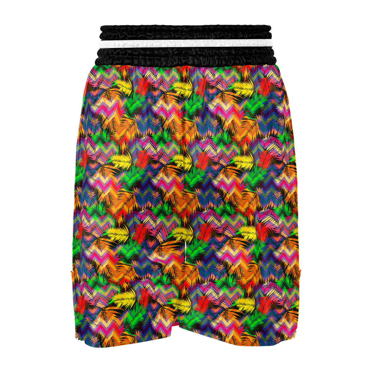 Psychedelic Zigzag Tropical Print Pattern Boxing Shorts-grizzshop