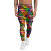 Psychedelic Zigzag Tropical Print Pattern Men's Leggings-grizzshop