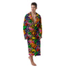 Psychedelic Zigzag Tropical Print Pattern Men's Robe-grizzshop
