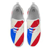 Puerto Rican Retro Flag Print White Athletic Shoes-grizzshop