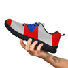 Puerto Rican Wrinkled Flag Print Black Sneaker-grizzshop