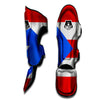 Puerto Rican Wrinkled Flag Print Muay Thai Shin Guards-grizzshop