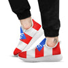 Puerto Rican Wrinkled Flag Print White Athletic Shoes-grizzshop