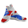 Puerto Rican Wrinkled Flag Print White Athletic Shoes-grizzshop