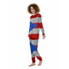 Puerto Rican Wrinkled Flag Print Women's Pajamas-grizzshop