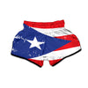 Puerto Rico Flag Print Muay Thai Boxing Shorts-grizzshop