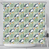 Puffin Cute Pattern Print Bathroom Shower Curtain-grizzshop