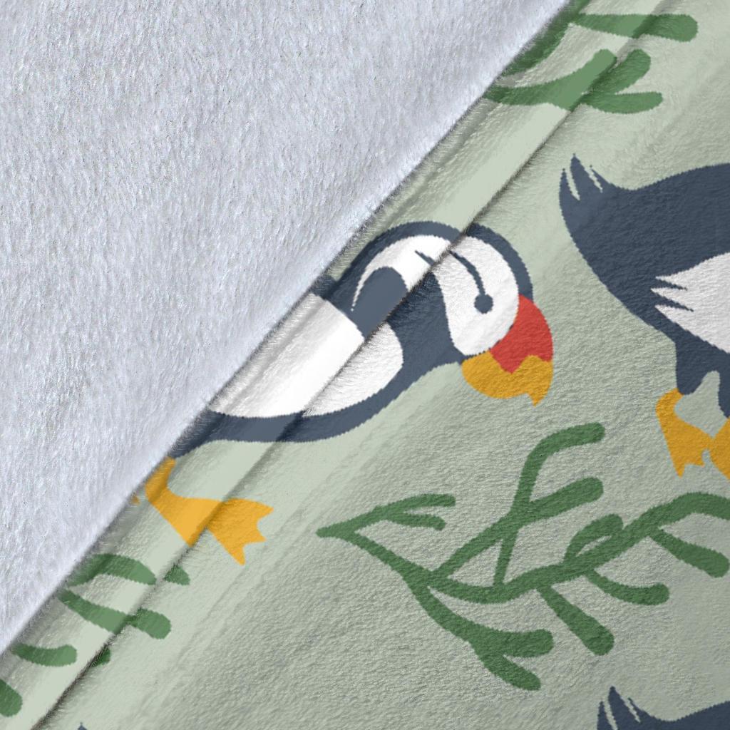 Puffin Cute Pattern Print Blanket-grizzshop