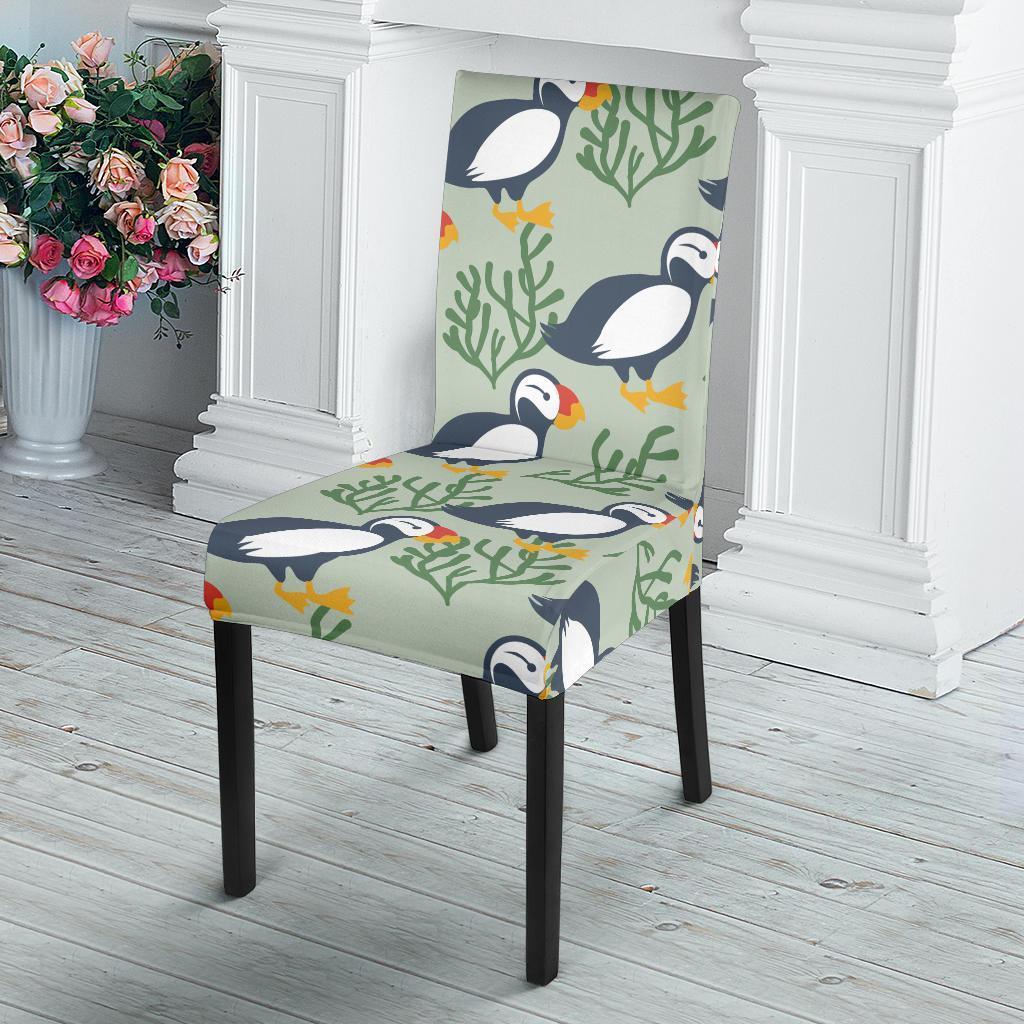 Puffin Cute Pattern Print Chair Cover-grizzshop