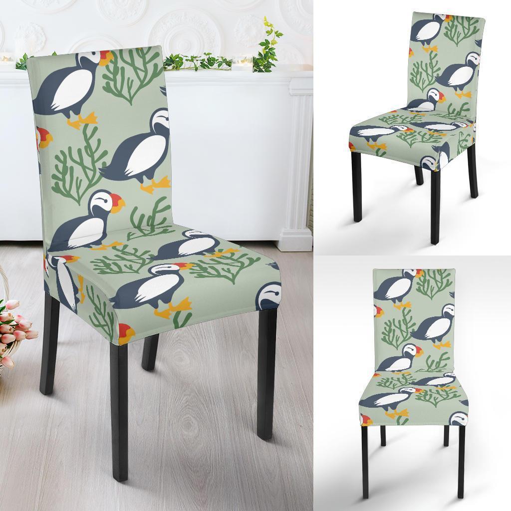 Puffin Cute Pattern Print Chair Cover-grizzshop