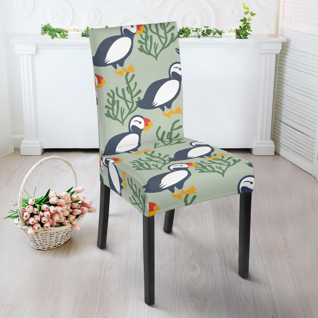 Puffin Cute Pattern Print Chair Cover-grizzshop