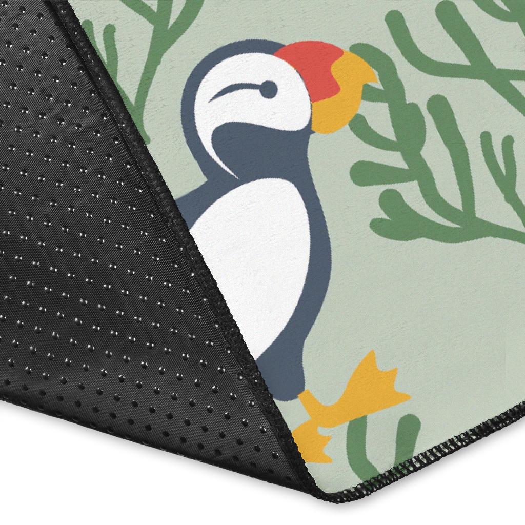 Puffin Cute Pattern Print Floor Mat-grizzshop