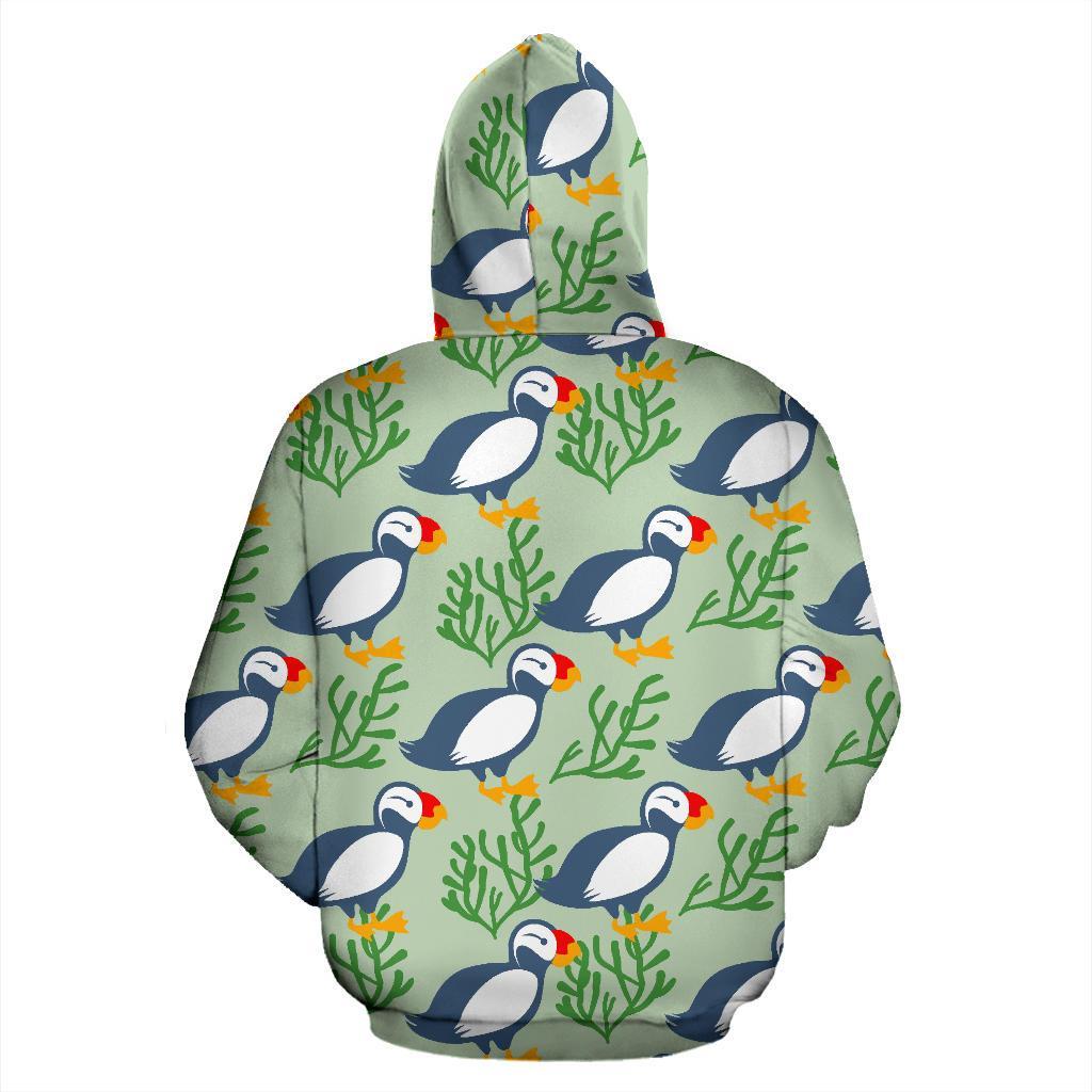 Puffin Cute Pattern Print Men Women Pullover Hoodie-grizzshop