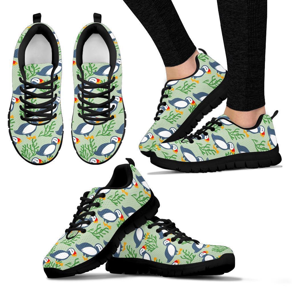 Puffin Cute Pattern Print Sneaker Shoes For Men Women-grizzshop