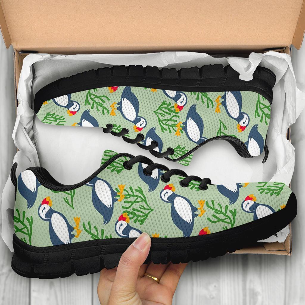 Puffin Cute Pattern Print Sneaker Shoes For Men Women-grizzshop