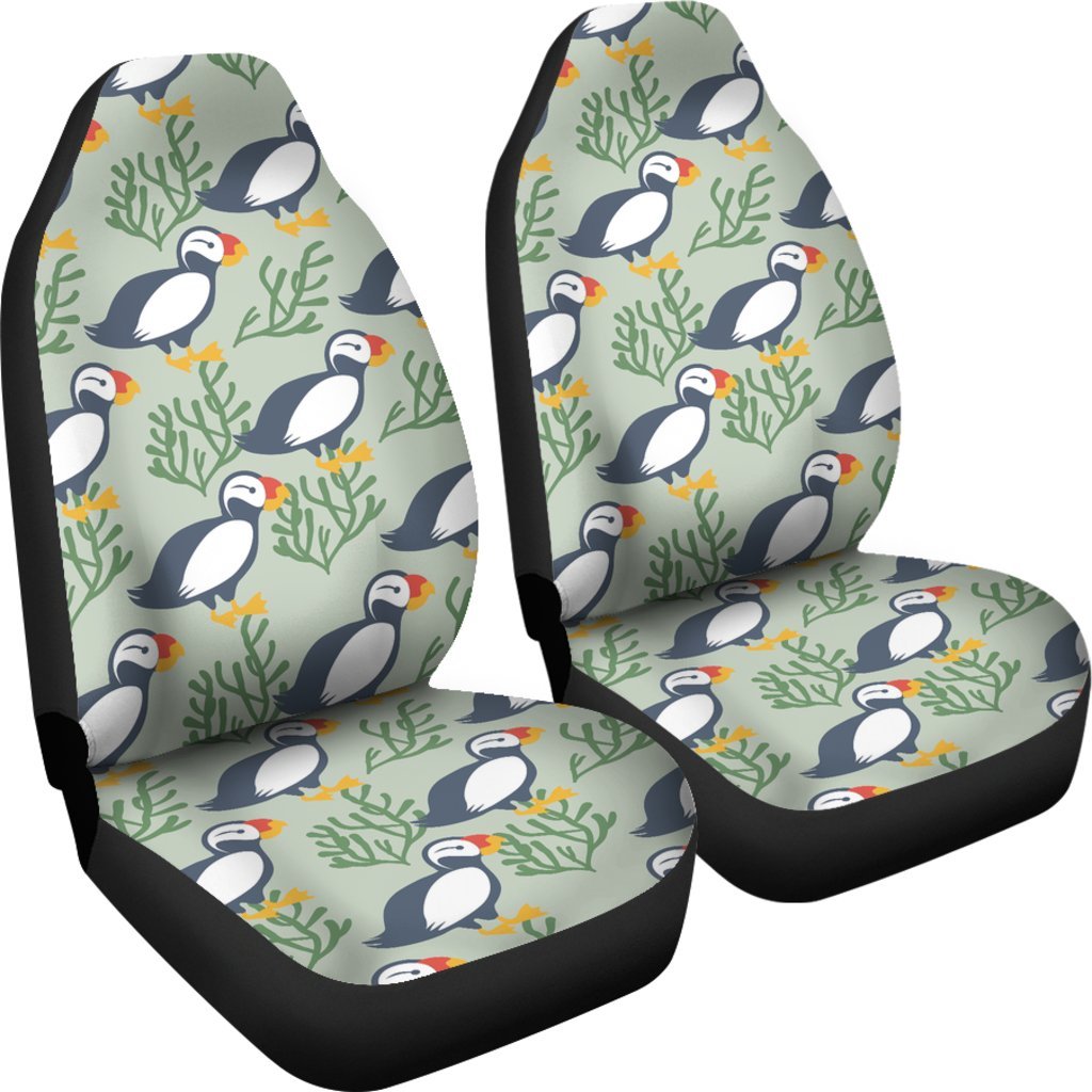 Puffin Cute Pattern Print Universal Fit Car Seat Covers-grizzshop