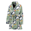 Puffin Cute Pattern Print Women Long Robe-grizzshop