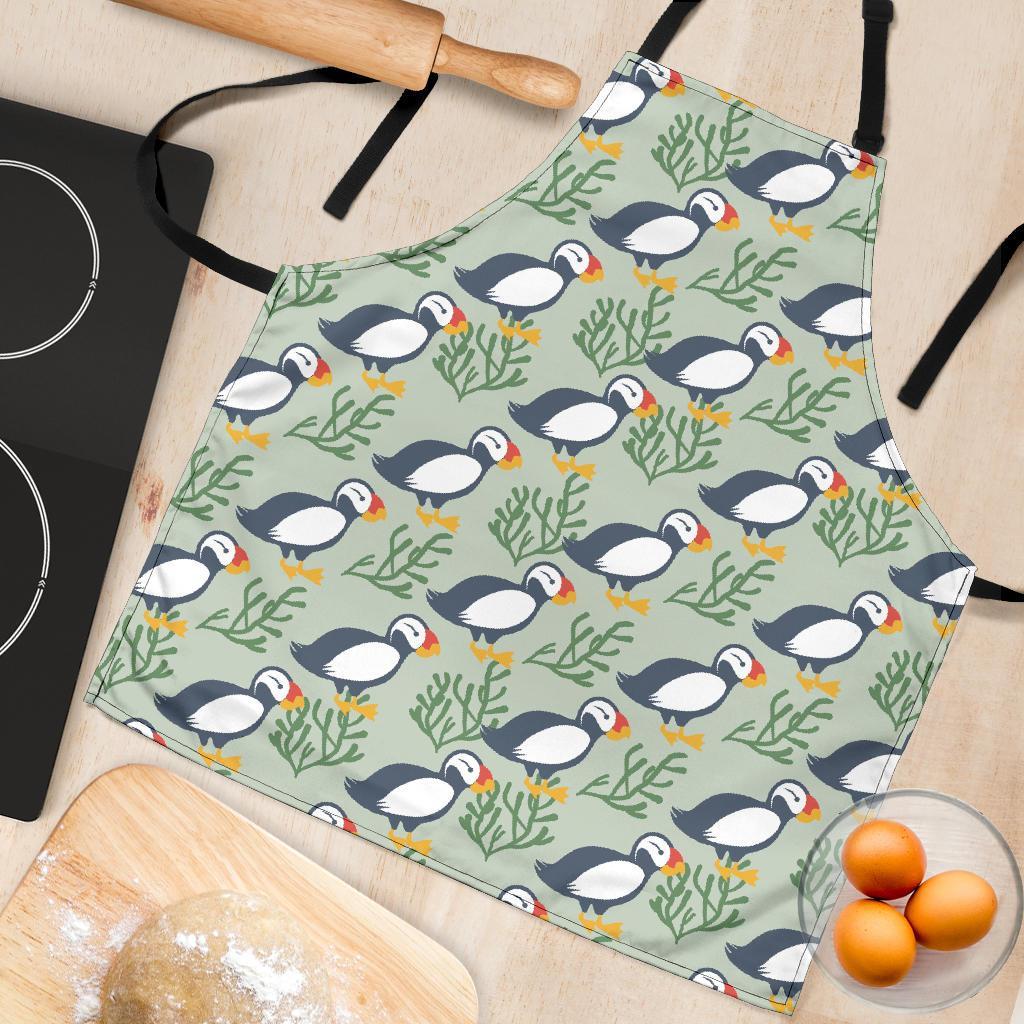 Puffin Cute Pattern Print Women's Apron-grizzshop