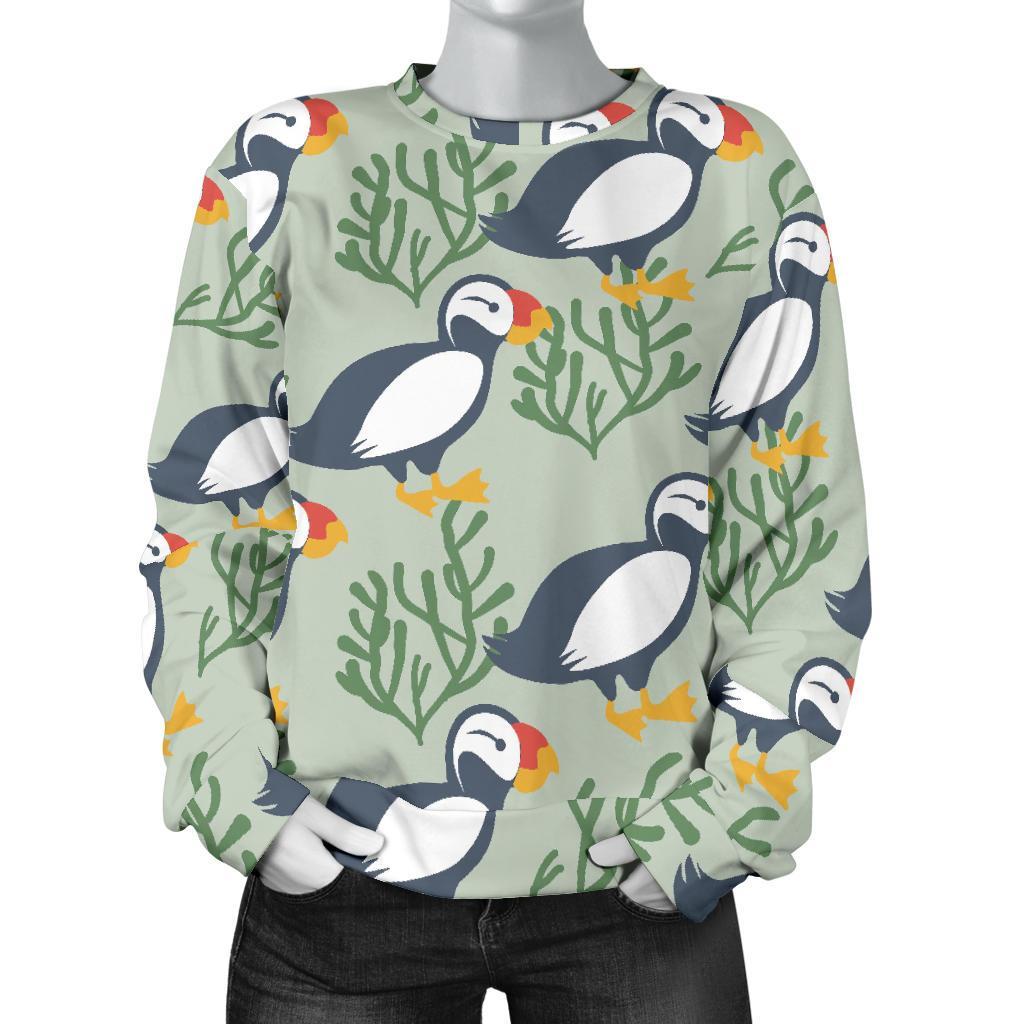 Puffin Cute Pattern Print Women's Sweatshirt-grizzshop