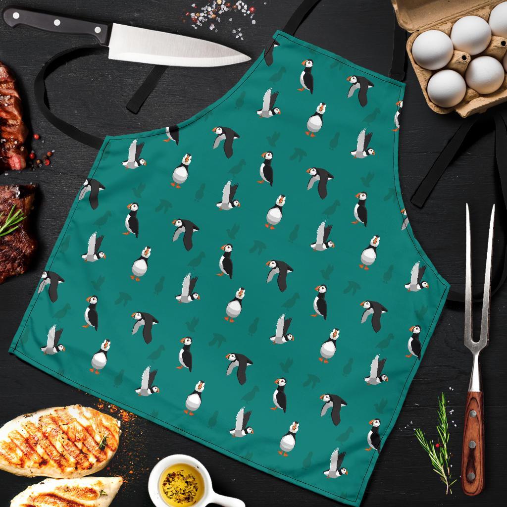 Puffin Pattern Print Men's Apron-grizzshop