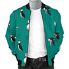 Puffin Pattern Print Men's Bomber Jacket-grizzshop