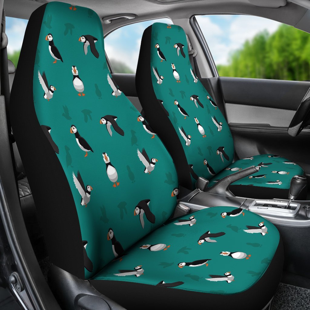 Puffin Pattern Print Universal Fit Car Seat Covers-grizzshop