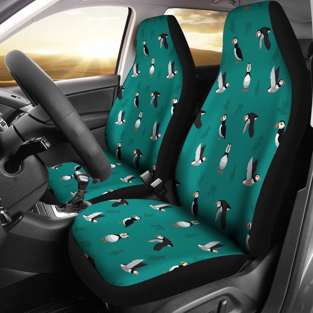 Puffin Pattern Print Universal Fit Car Seat Covers-grizzshop