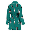 Puffin Pattern Print Women Long Robe-grizzshop