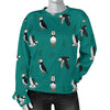 Puffin Pattern Print Women's Sweatshirt-grizzshop