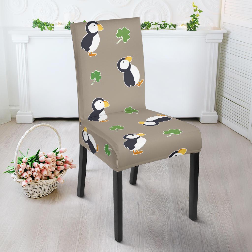 Puffin Print Pattern Chair Cover-grizzshop