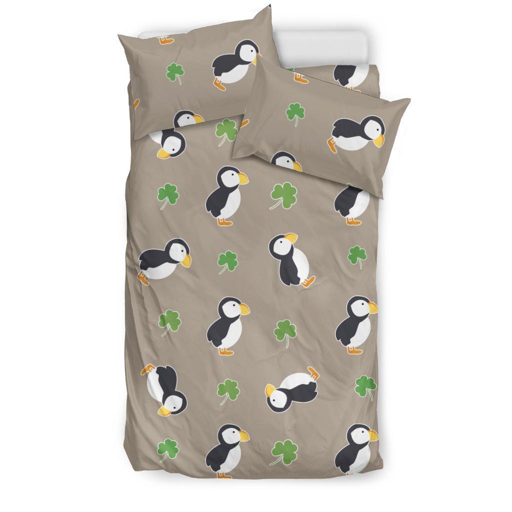 Puffin Print Pattern Duvet Cover Bedding Set-grizzshop