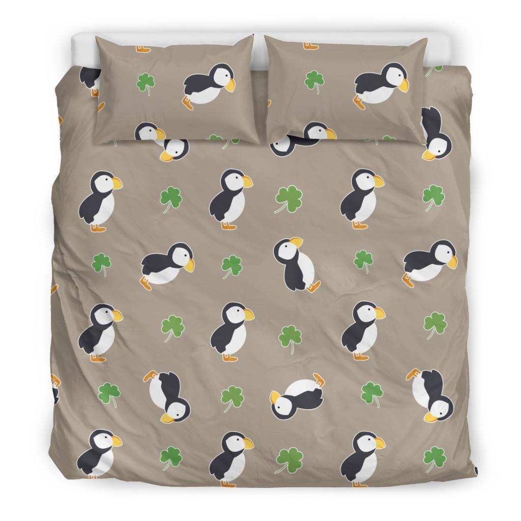 Puffin Print Pattern Duvet Cover Bedding Set-grizzshop